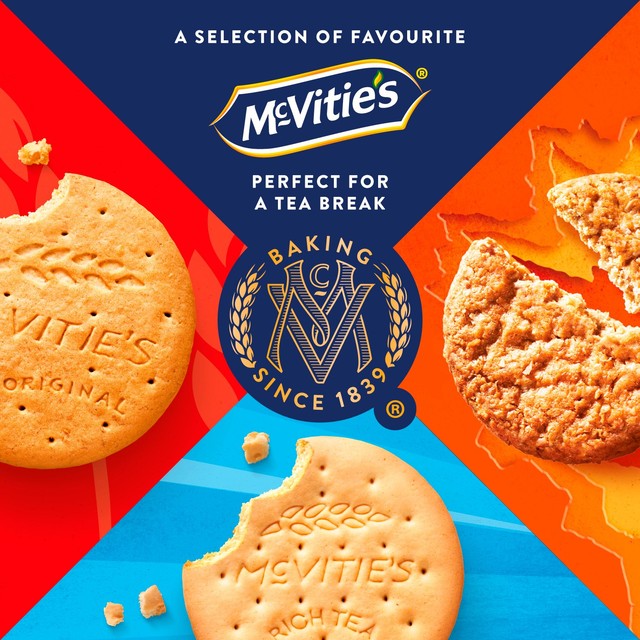 McVitie's assorted biscuits Hobnobs Rich Tea Digestives 815g, imported from the UK