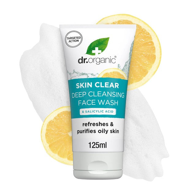 Dr Organic Skin Clear deep-cleansing face wash, UK version