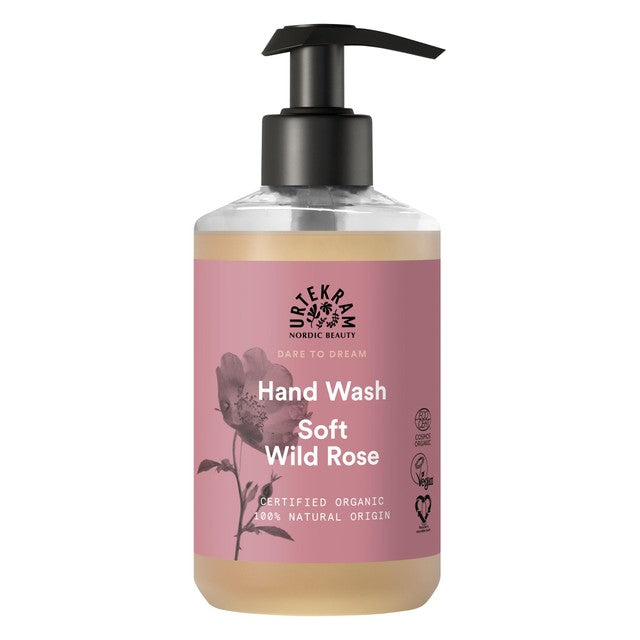 Urtekram soft wild rose hand soap 300ml (British brand)