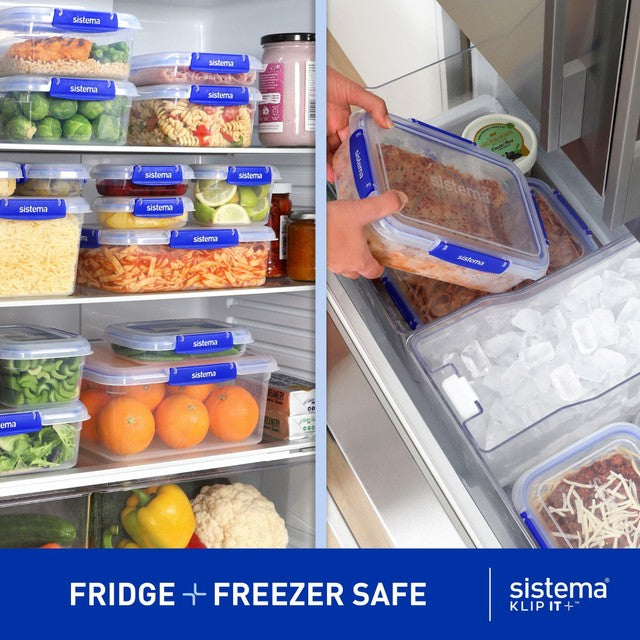 Sistema Klip It Plus food container starter pack 6 piece set (British brand)