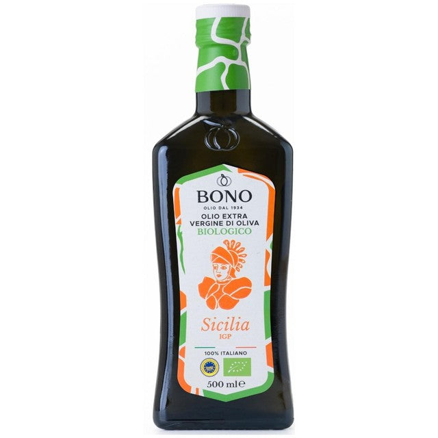 Bono organic extra virgin olive oil PGI Sicily - British product