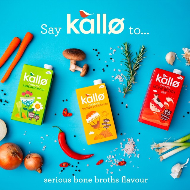 Kallo Organic Vegetable Broth carton, imported from the UK