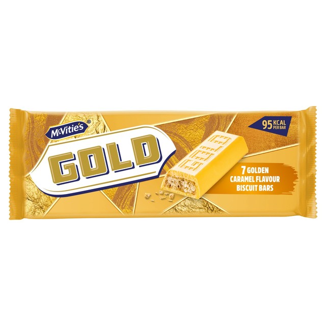 Mcvitie's caramel flavour biscuit bars 7 pack, imported from the UK