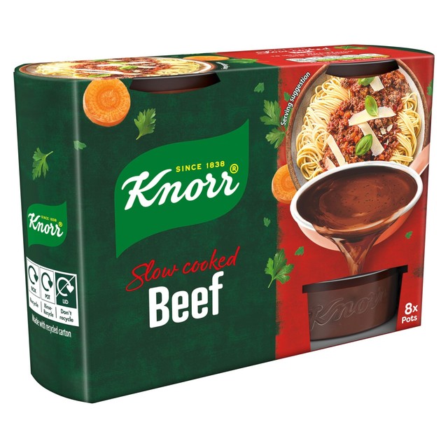 Knorr beef stock pots 8 x 28g, UK version