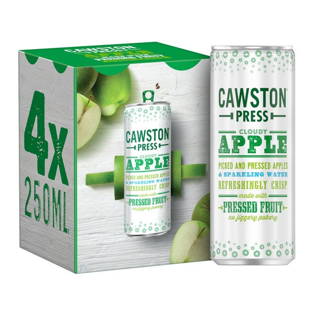 Cawston Press Sparkling Apple drink sleeve 4 x 250ml - British product