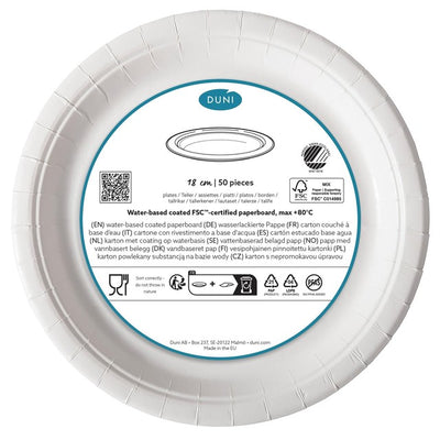 M&S Duni White Coated 18cm Paper Party Plate- Buy online at McGrocer