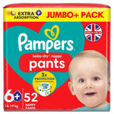 Pampers Baby-Dry Nappy Pants Extra Absorption Size 6+, imported from the UK