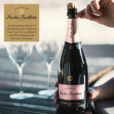 Nicolas Feuillatte Rosé Champagne 75cl, imported from the UK