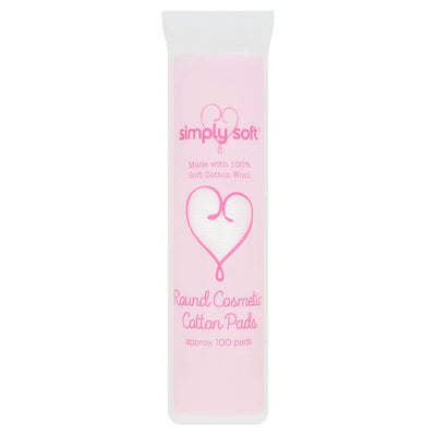 Simply Soft Runde Kosmetik-Wattepads 100er Pack