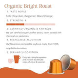 Cru Kafe Bright Roast espresso pods 10s - British product