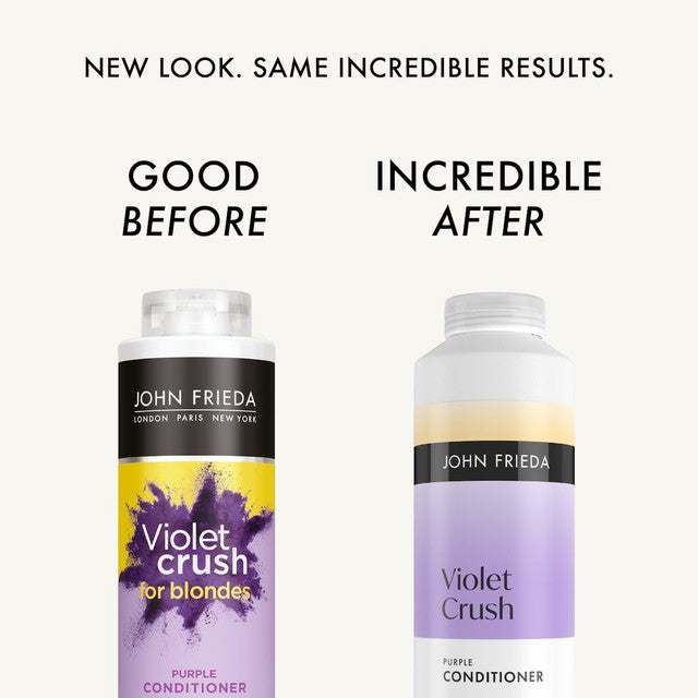John Frieda Violet Crush purple conditioner for blonde hair, UK version