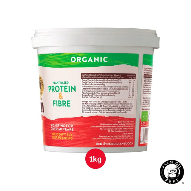 Meridian organic crunchy peanut butter 1kg, imported from the UK