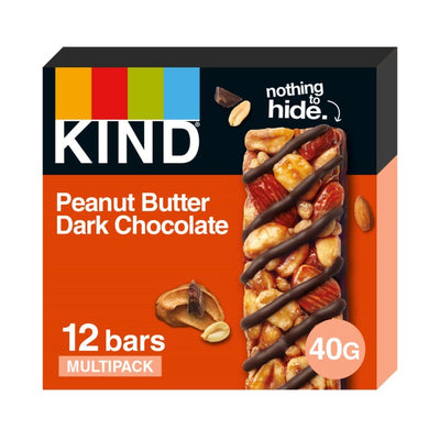 M&S KIND Peanut Butter & Dark Chocolate Snack Bars 12 x 40g- Buy online at McGrocer