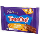 Cadbury Timeout Orange milk chocolate wafer bar 6 x 18g - British product