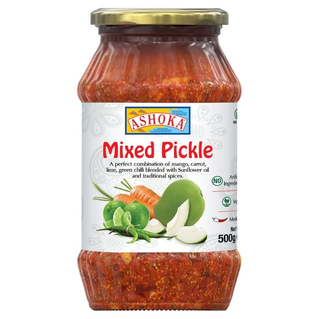 Ashoka Mixed Pickle Mango Carrot Lime 500g - British product