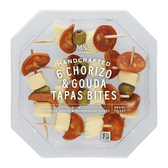 M&S Chorizo & Gouda Tapas Bites 90g, imported from the UK