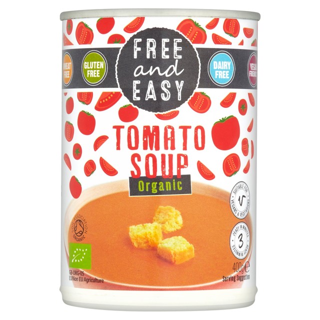 Free & Easy dairy free organic tomato soup 400g - British product