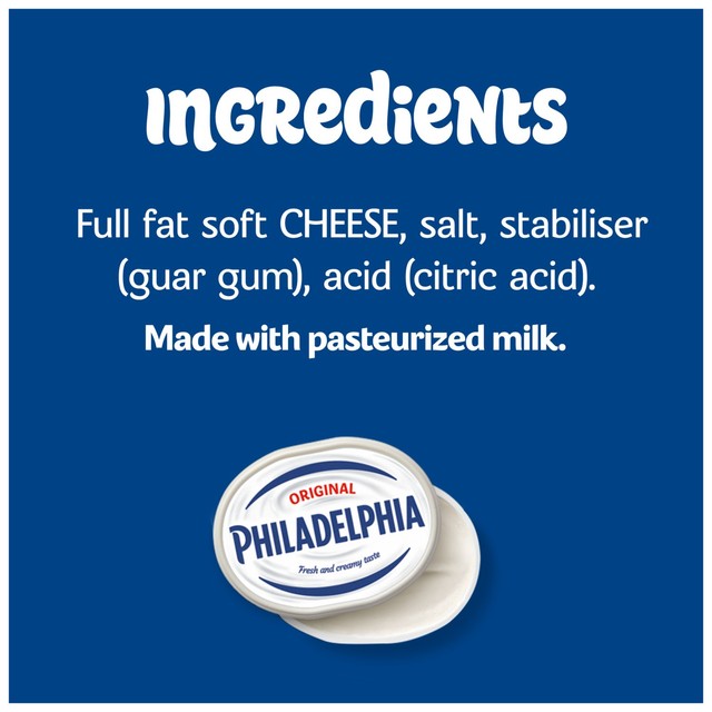 Philadelphia Original cream cheese 165g, imported from the UK