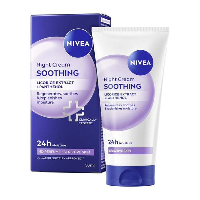 Nivea night cream for sensitive skin 50ml, imported from the UK