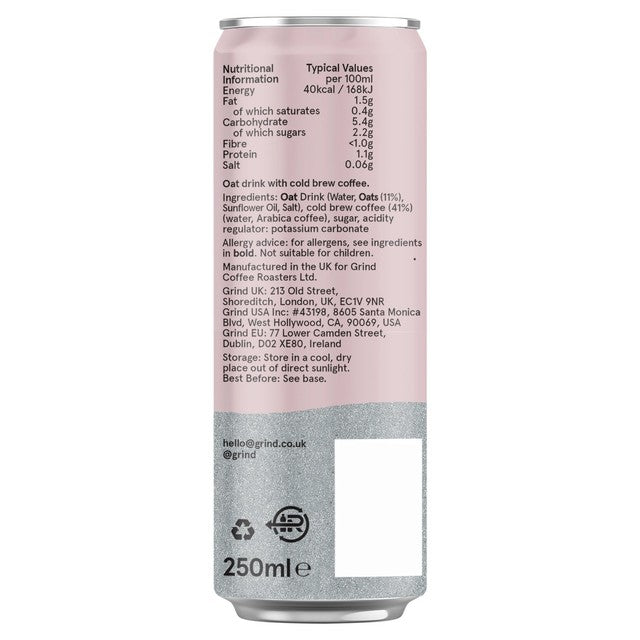 Grind Iced Oat Flat White 250ml, UK version