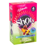 Whitworths Shots snack pack raisin and chocolate 4 x 25g (British brand)