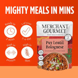 Merchant Gourmet lentil mushroom bolognese 280g, imported from the UK