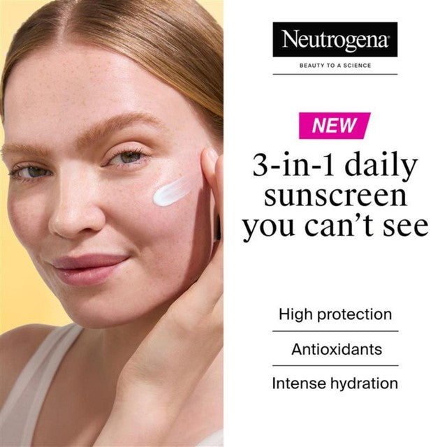 Neutrogena Ultra Sheer Face Sunscreen Hydrating Cream SPF50, imported from the UK