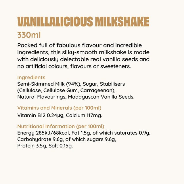 Shaken Udder Vanillalicious Vanilla Flavoured Milkshake