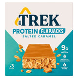 Trek salted caramel protein flapjack bars 3 x 50g (British brand)