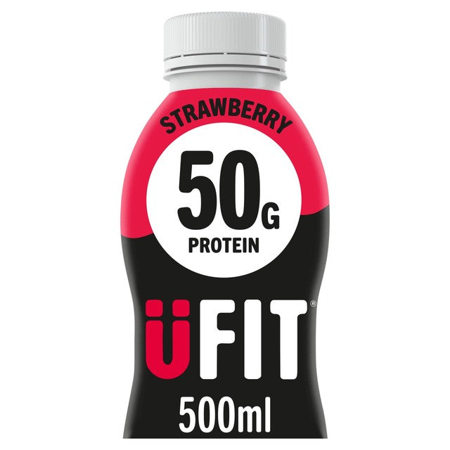 UFit strawberry protein milkshake 500ml (British brand)