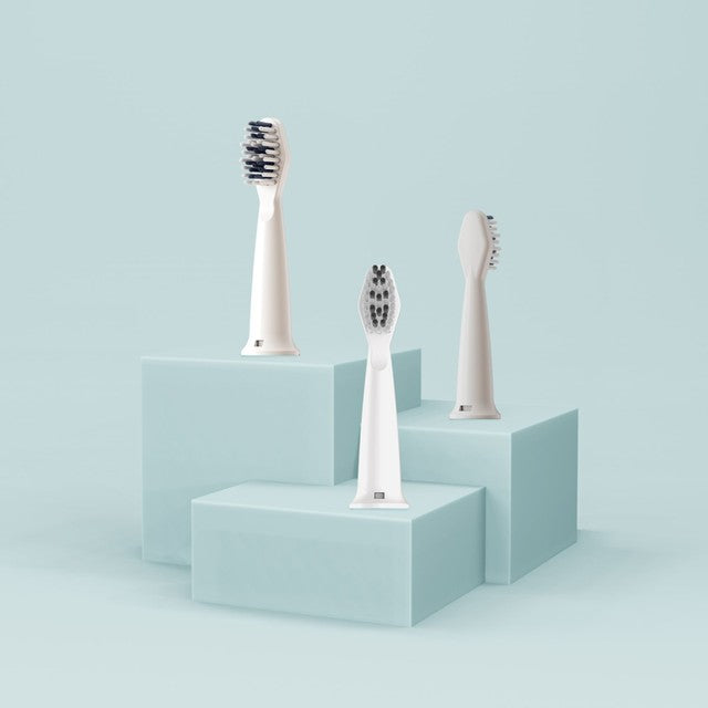 Waken sonic toothbrush replacement heads white 3 per pack (British brand)