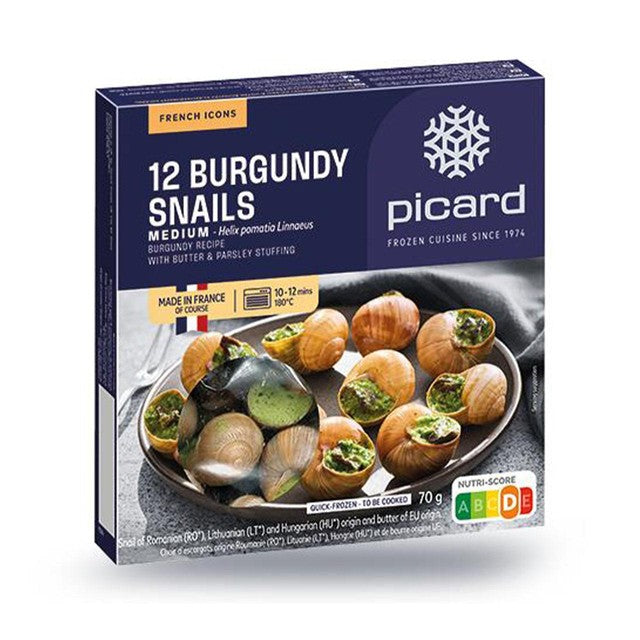 Picard snails with garlic 12 pack, imported from the UK