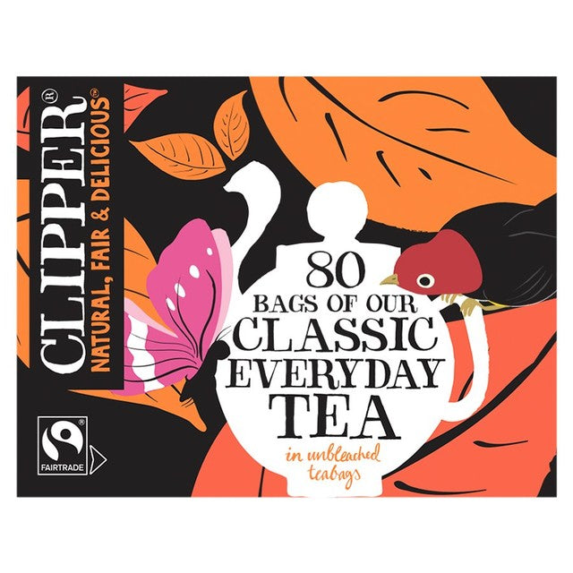 Clipper Fairtrade Everyday Tea Bags 80 Bags - British product