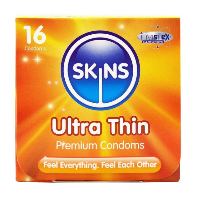 Skins Ultra Thin Vanilla Scent Condoms 16 pack (British brand)