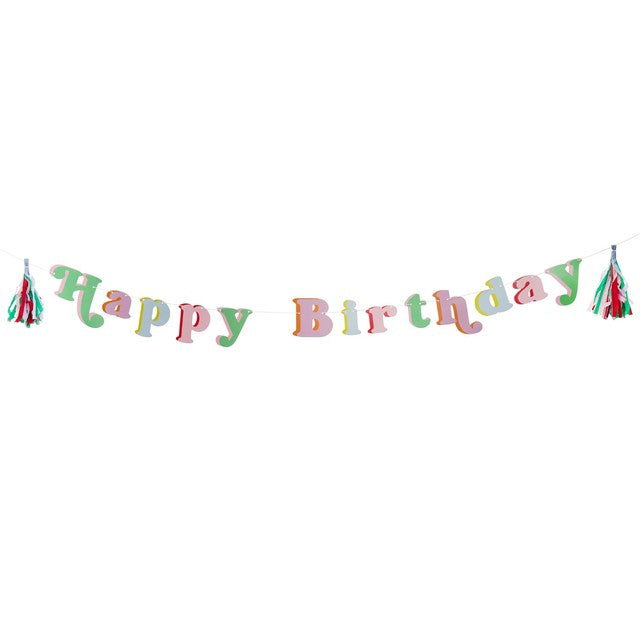 Hootyballoo Bright Banquet birthday banner 2m, imported from the UK