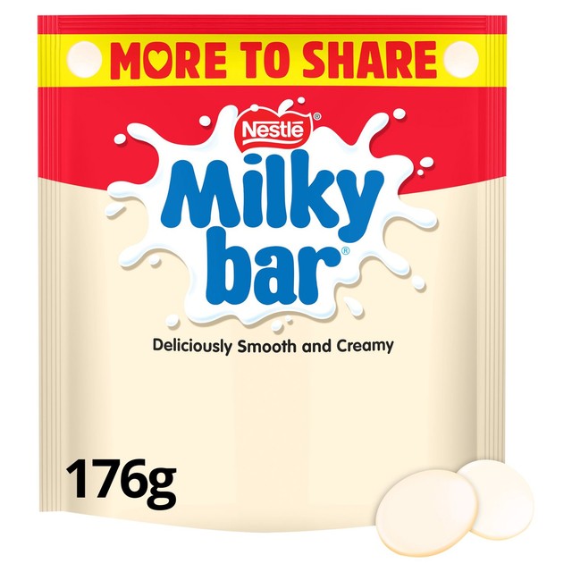 Milkybar white chocolate giant buttons 176g, imported from the UK