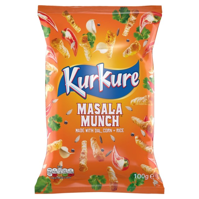 Kurkure Masala Munch sharing crisps 100g, UK version