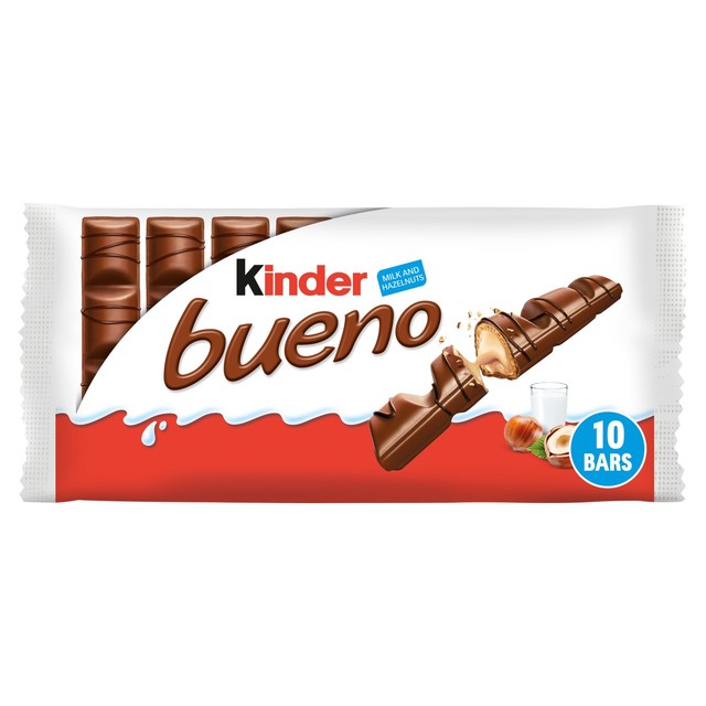 Kinder Bueno milk chocolate & hazelnut bars 5 x 43g, UK version