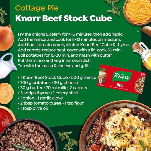 Knorr beef stock cubes 200g, UK version
