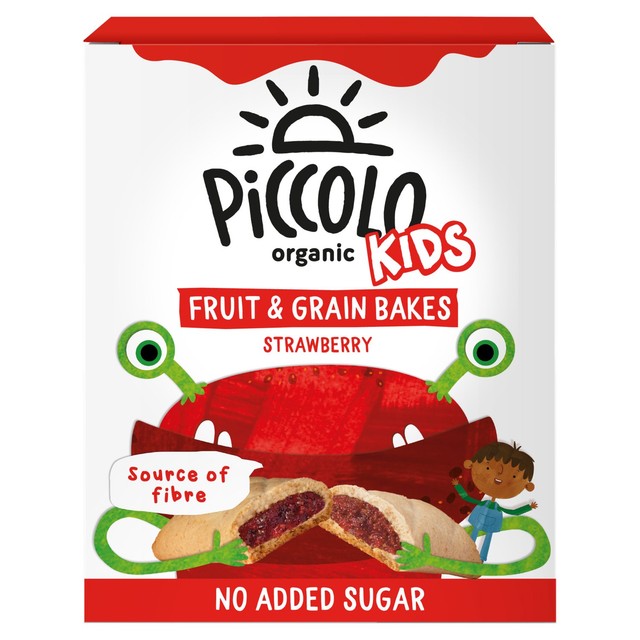 Piccolo organic strawberry fruit bars 6x22g, imported from the UK