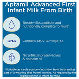 Aptamil Advanced first infant milk formula 12 x 200ml - British product