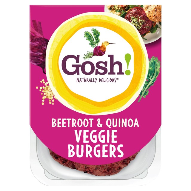 Gosh beetroot and kale burgers with mint 220g, UK version