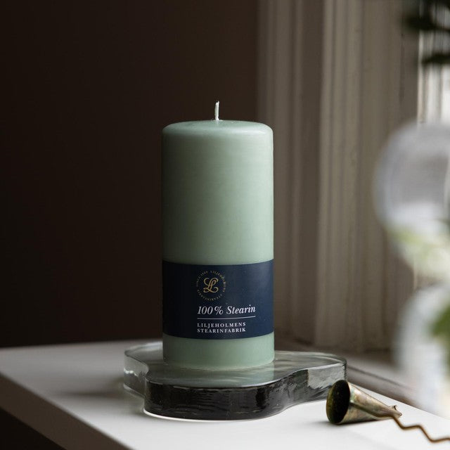 Liljeholmens pressed pillar stearin candle Reed 68x150mm (British brand)