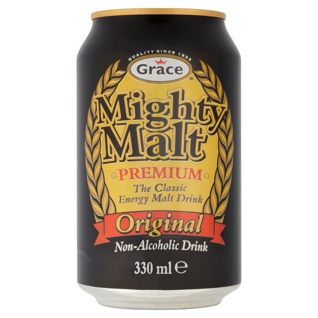 Grace Mighty Malt energy drink in a 330ml can, UK version