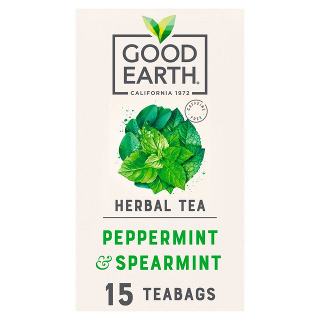 Good Earth tea bags Peppermint, Spearmint & Eucalyptus, imported from the UK