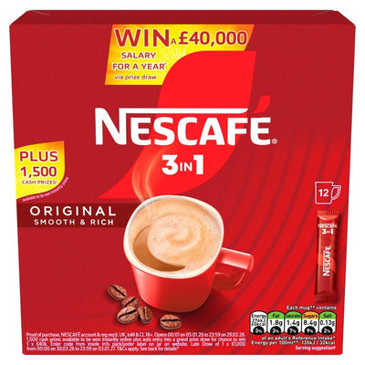 M&S Nescafe Original 3en1 Mélange Café Instant 12 x 16g - Acheter en ligne sur McGrocer