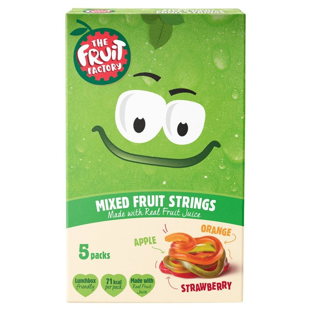 The Fruit Factory strawberry apple orange fruit strings 100g (British brand)
