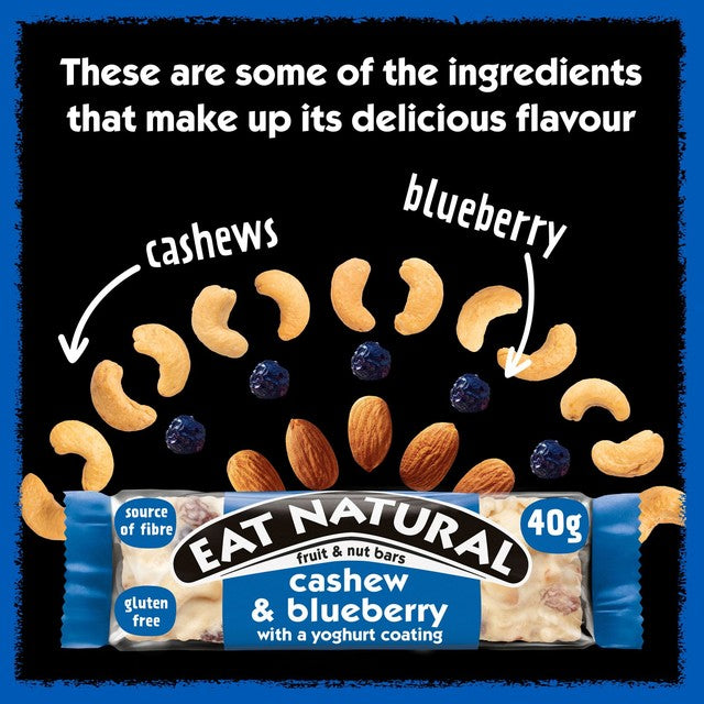 Eat Natural cashew and blueberry cereal bars 3 x 40g - British product