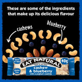 Eat Natural cashew and blueberry cereal bars 3 x 40g - British product