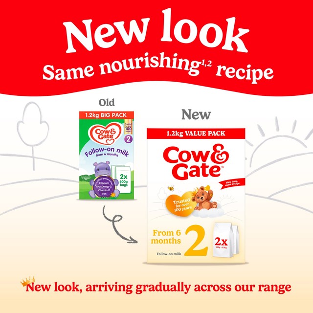 Cow & Gate stage 2 formula powder 2x600g - British product